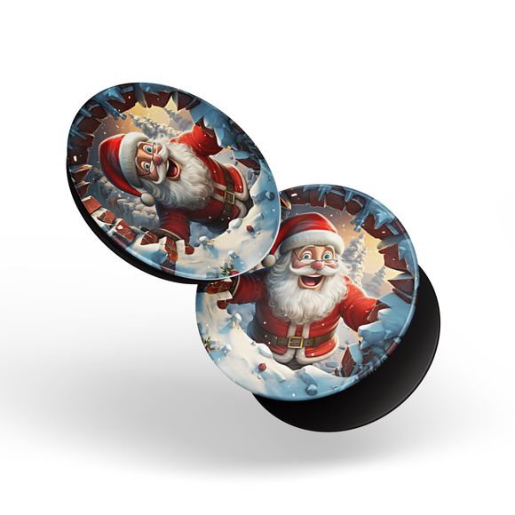 PopSockets Santa Claus Christmas Xmas for Phone Women Swappable Base PopGrip - Picture 5 of 13